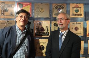 Alan Dein (left, London based collector, and historian, who contributed to the project so much from the first minute), together with David Leigh, a descendant of the Levy’s family, whose record shop introduced black Jazz music in Great Britain.